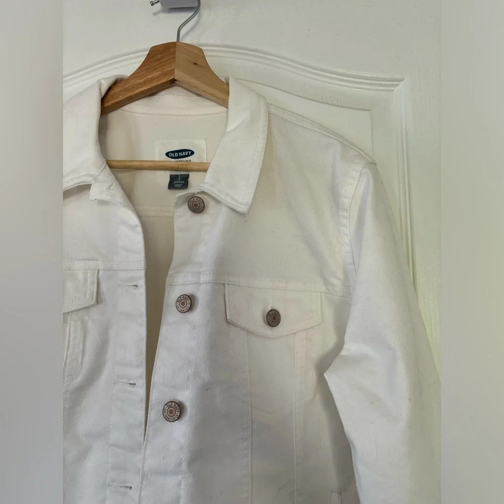 OLD NAVY  White Denim Jacket - Picture 3 of 8